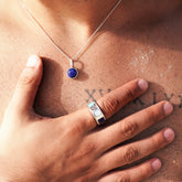 Colorful Life Band, Solid Sterling Silver, Gemstones